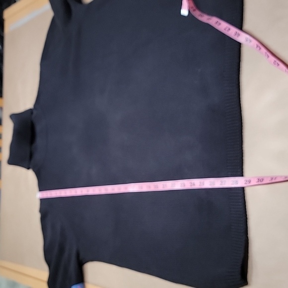 Ulla Popken Size 20/22 Black with Fair Isle Pattern Sleeve Turtleneck Sweater - Picture 8 of 12